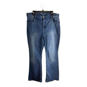 Old Navy Womens Jeans Adult Size 18 Flare High Rise Stretch Medium Wash Denim